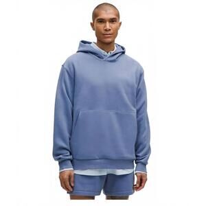 NWT Lululemon Steady State Pullover Hoodie Men's Washed Denim Blue Size L